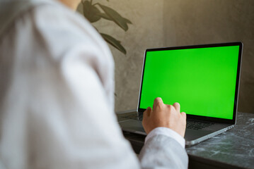 person using tablet computer