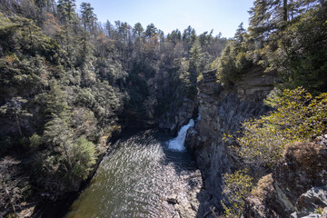 Linville Falls in the Mountains of Western North Carolina
