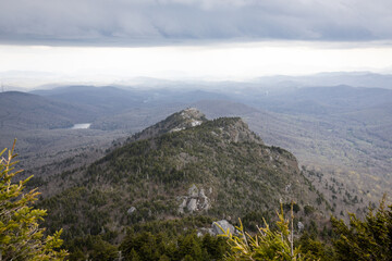 Fototapeta na wymiar The Rugged Ridge of Grandfather Mountain in the Blue Ridge Mountains of Western North Carolina