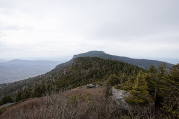 Fototapeta na wymiar The Rugged Ridge of Grandfather Mountain in the Blue Ridge Mountains of Western North Carolina