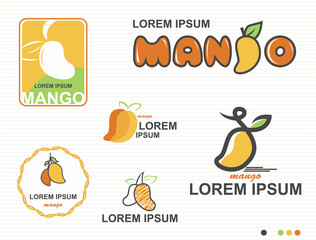 Mango Fruit And Farm Logo Set - Vector