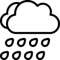 Two Clouds Raining Icon