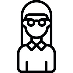 Nerd Woman Icon