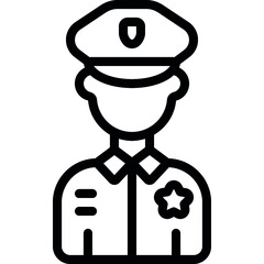 Police Officer Man Icon