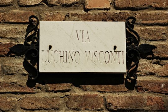 Italy. Road Signal ( Luchino Visconti Street).