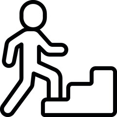 Person Climbing Steps Icon