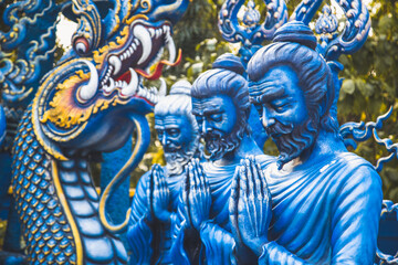 Wat Rong Suea Ten, the Blue Temple, in Chiang Rai, Thailand