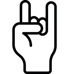 Rock Hand Front Icon