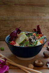 Salat asiatisch mit Glasnudeln. Gesund essen. Vegan, vegetarisch. Rezept. 