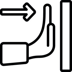 Fototapeta premium Push Door Icon