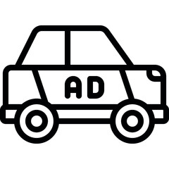 Advertise On Car Icon