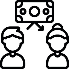 Peer To Peer Lending Icon