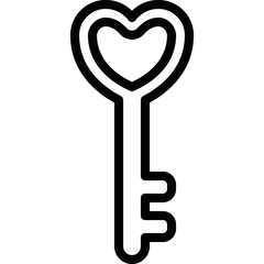 Heart Key Icon