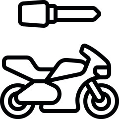 Motorbike Key Icon