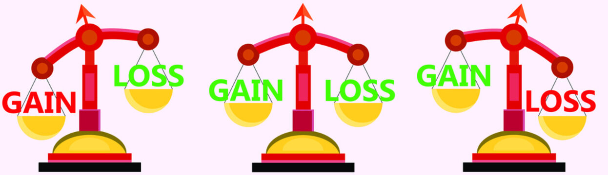 Scales Measuring Gain Versus Loss.