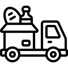 Food Donation Truck Icon
