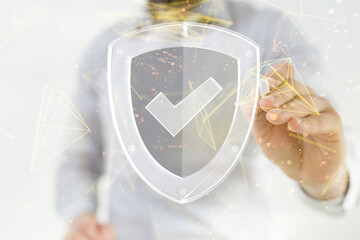 Information technology protected with firewall, secure access and encryption against cyber