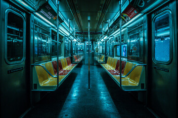 subway train in subway