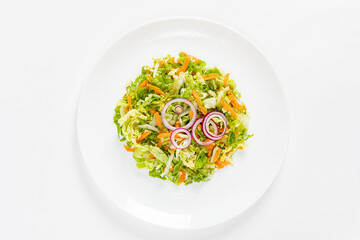 fresh spring salad on white