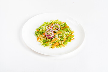 fresh spring salad on white