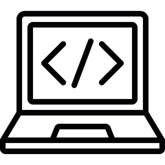 Laptop Coder Icon