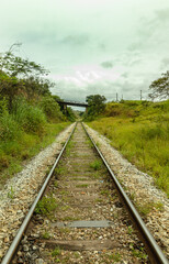 Fototapeta na wymiar railway line in the city of Belo Horizonte, State of Minas Gerais, Brazil