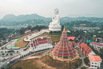 White Buddha Wat Huay Pla Kang temple, Chiang Rai, Thailand