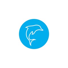 dolphin icon logo design vector
