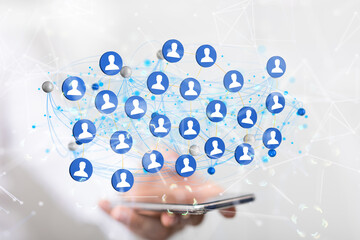 business conference team work connection digital concept