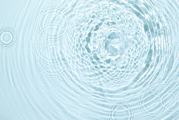 The texture of water on a blue background.