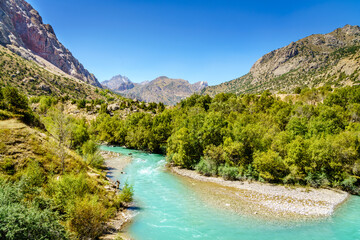 River in the mountains of Tajikistan