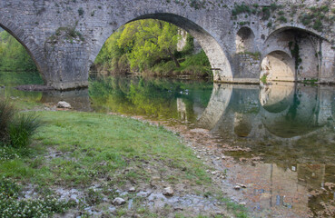 Fototapeta na wymiar The medieval bridge or 