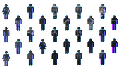 Global network. Blockchain. 3D illustration. Neural networks and artificial intelligence. Abstract