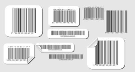 Barcode set. Bar code label. Vector illustration