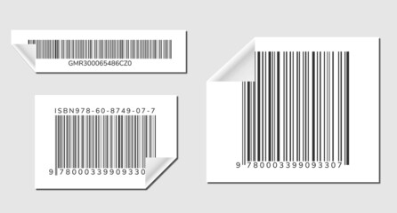 Barcode set. Bar code label. Vector illustration