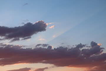 sunset in the clouds