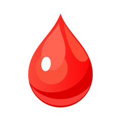 Fototapeta premium A drop of blood with a glare. Vector stock illustration
