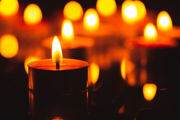 Candle,burning candles on the dark surface of remembrance day,Burning candles in darkness 
