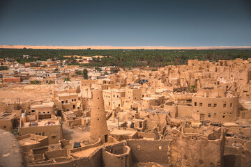 Siwa oasis downtown city center egypt western desert town