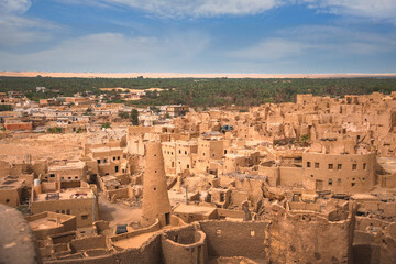 Siwa oasis downtown city center egypt western desert town