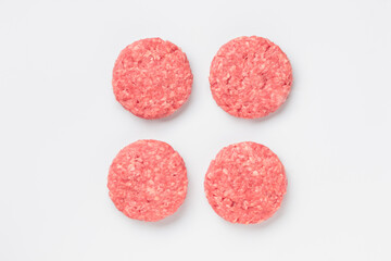 Burger patties, ready to fry, meat cutlets