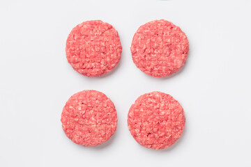 Burger patties, ready to fry, meat cutlets