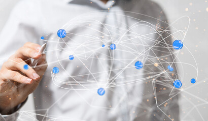 conference Digital Network and data concept 3d