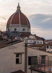 Fototapeta premium view of the cupola of the cathedral in Florence, Italy 