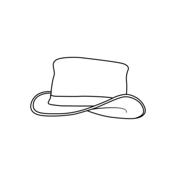 recommend clip art: Gentleman Hat Outline Icon Illustration on Isolated White Background Suitable for Men, Style, Fashion Icon