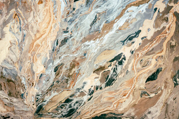 Industrial Landscape. Aerial view. Dry surface. Desertic landscape. Human impact on the...