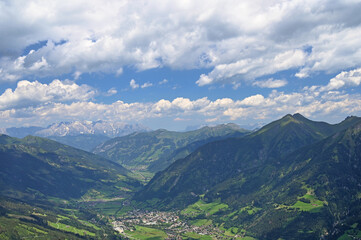 Fototapeta premium Bad Hofgastein town and mountains landscape Austria
