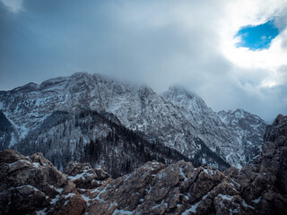 Obraz premium Giewont fell asleep in the fog