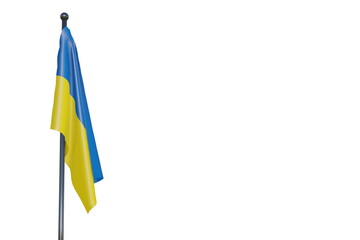 3d rendering illustration of Ukraine flag isolated on white