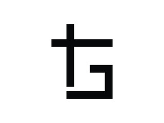 Obraz premium Letter TG Icon Vector illustration. TG lettering for logo Sign, emblem isolated on White Background, Flat Style for Graphic and Web Design, logo. EPS 10